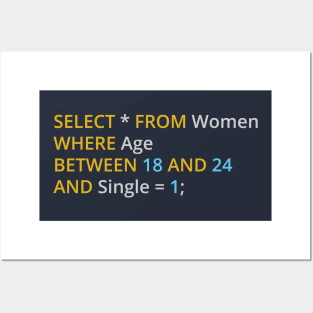 Dating Query - Funny Programming Jokes - Dark Color Posters and Art